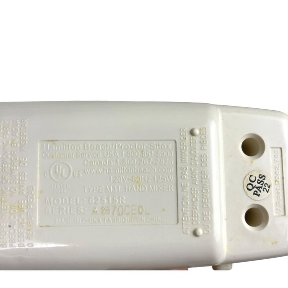 Vintage Proctor Silex 5-Speed Hand Mixer 62515R White - Picture 7 of 7